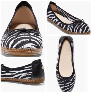 Cole Haan Zebra Print Knit Ballet Flats